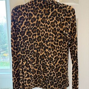 J. Crew Animal Print Long Sleeve turtleneck